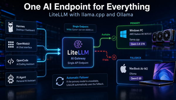 One AI Endpoint for Everything – LiteLLM with llama.cpp and Ollama